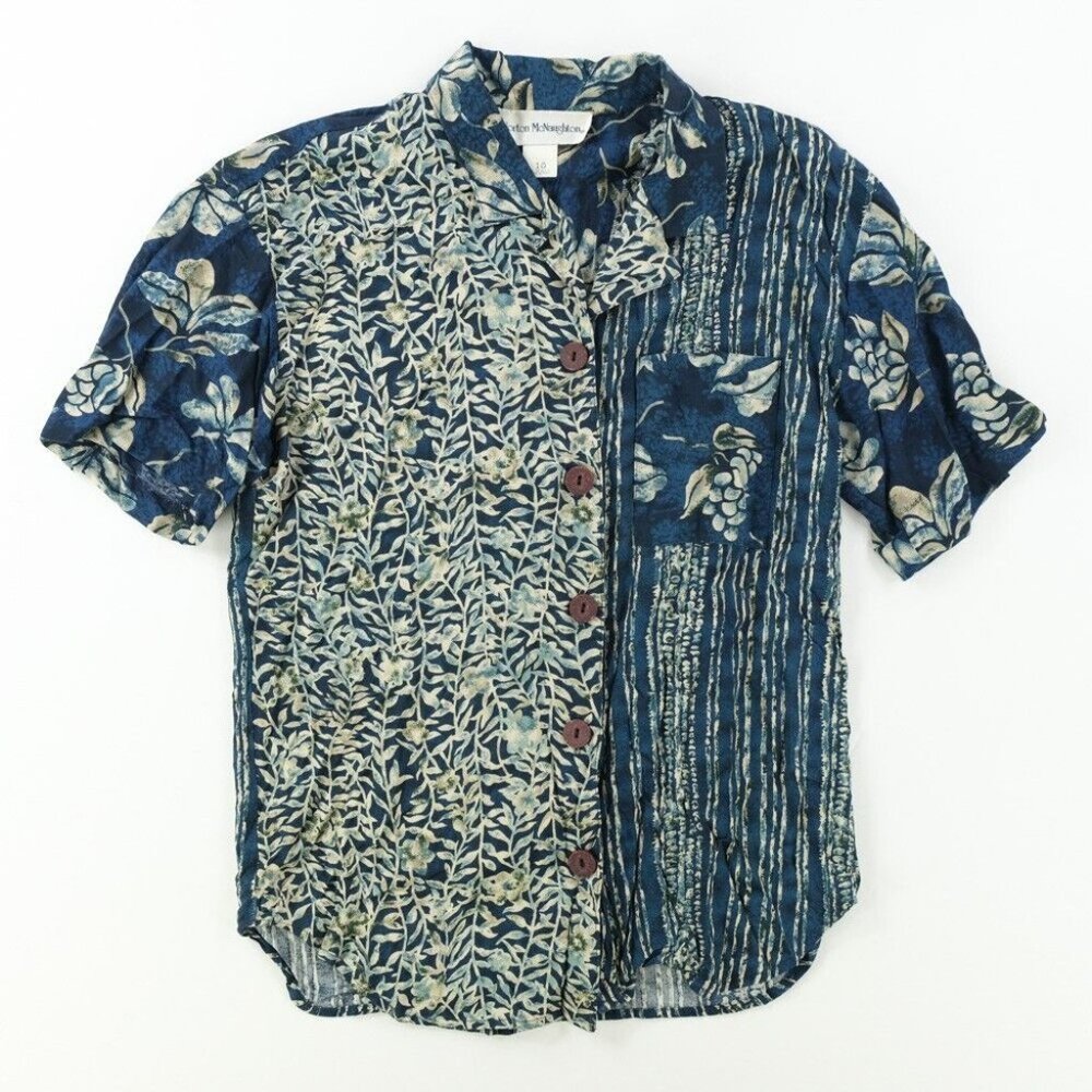 VTG 90s Norton Mcnaughton Rayon Womens Sz. 10 Hawaiian Shirt USA Made
